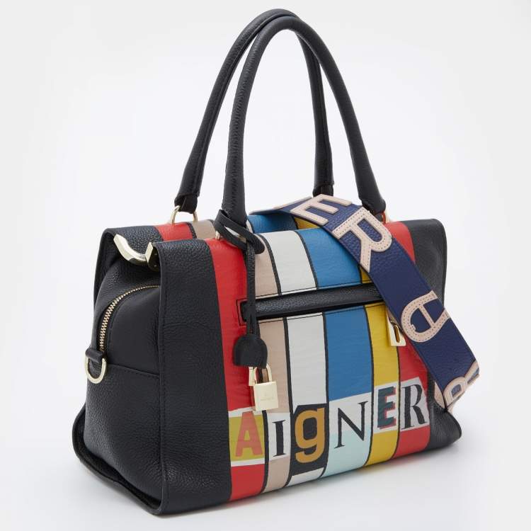 Pre Owned Aigner Multicolour Leather Kaia Dada Tote