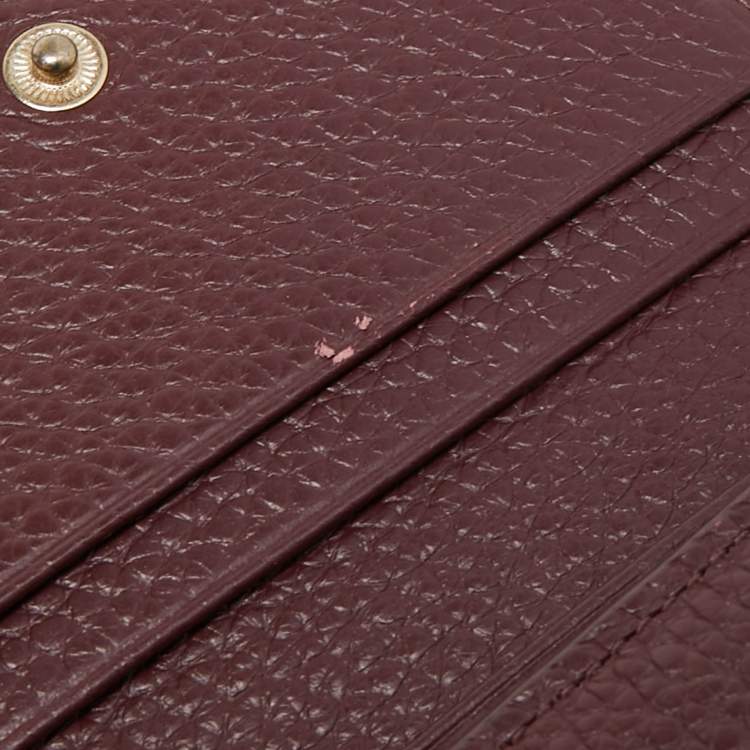 Pre Owned Aigner Burgundy Leather Carol Tote