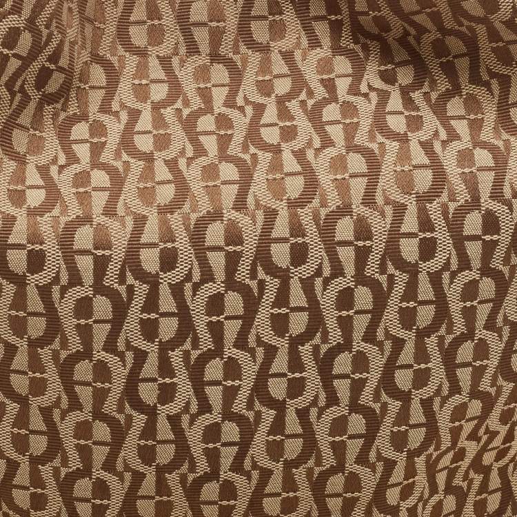 Pre Owned Aigner Beige/Brown Signature Canvas and Leather Hobo