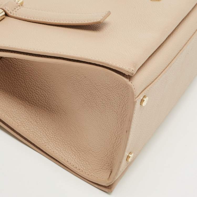 Pre Owned Aigner Beige Leather Lana City Tote 
