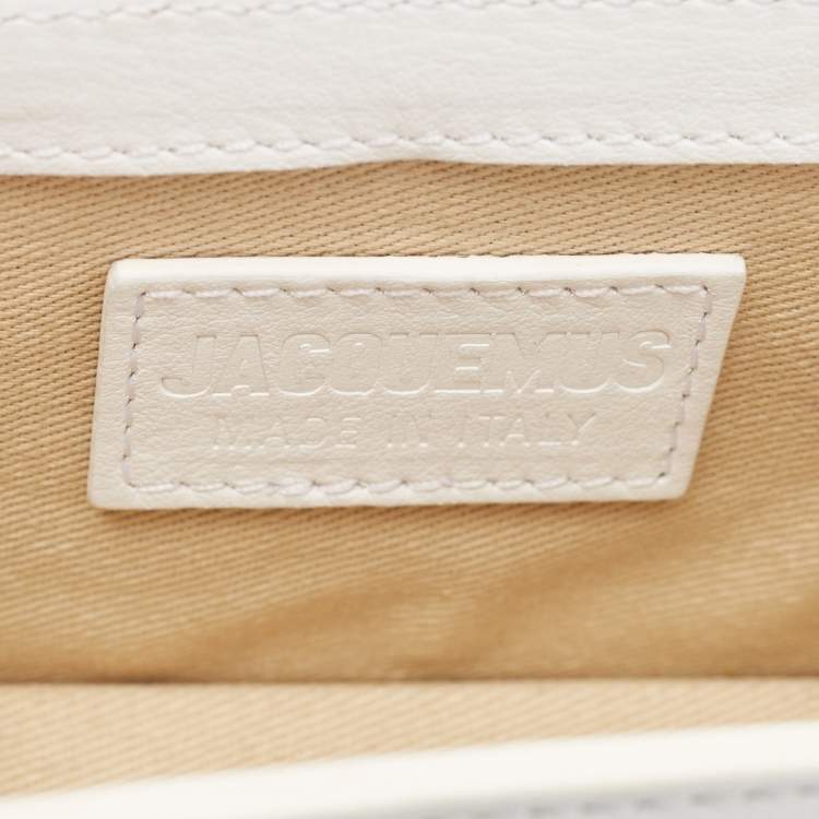 Pre Owned Jacquemus White Leather Mini Le Chiquito Top Handle Bag