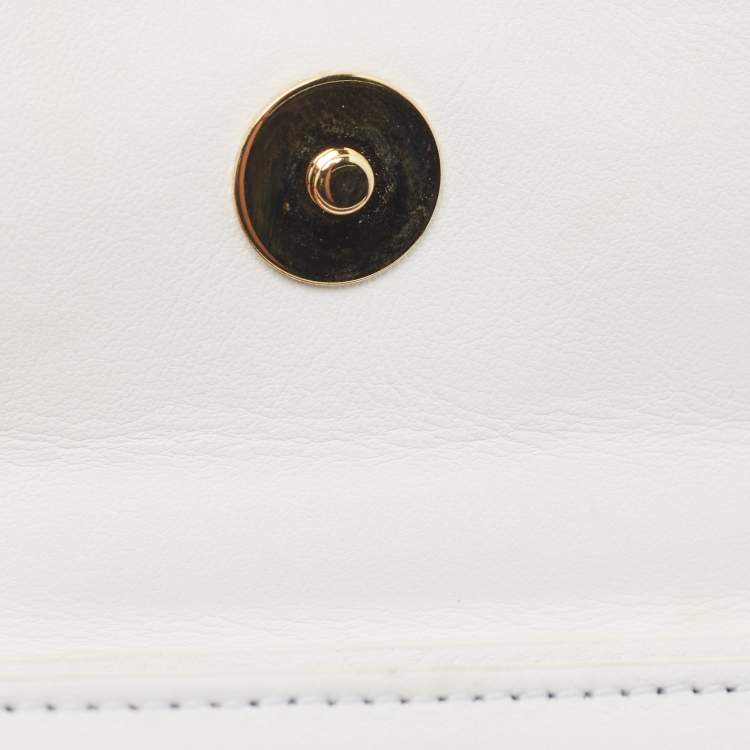 Pre Owned Jacquemus White Leather Mini Le Chiquito Top Handle Bag