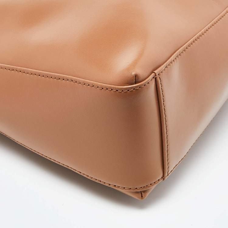 Pre Owned Aigner Beige Leather Hobo