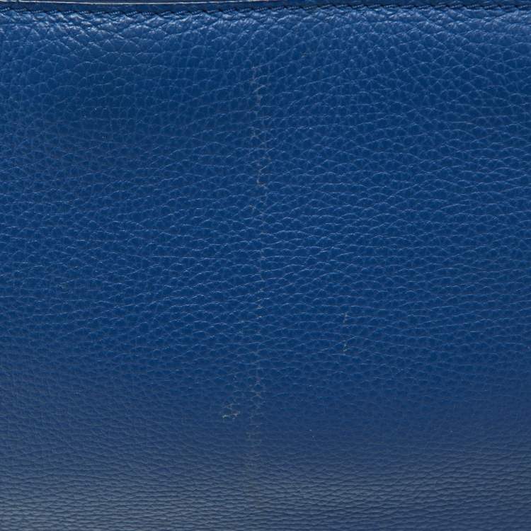 Pre Owned Aigner Blue Leather Cybill Tote