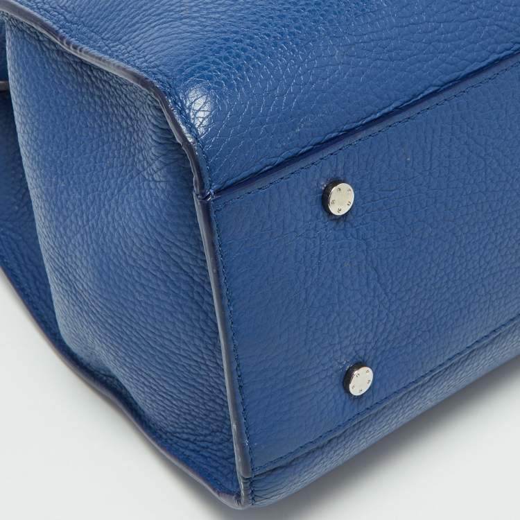Pre Owned Aigner Blue Leather Cybill Tote