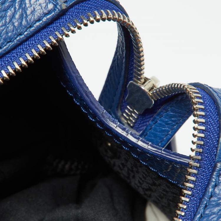 Pre Owned Aigner Blue Leather Cybill Tote