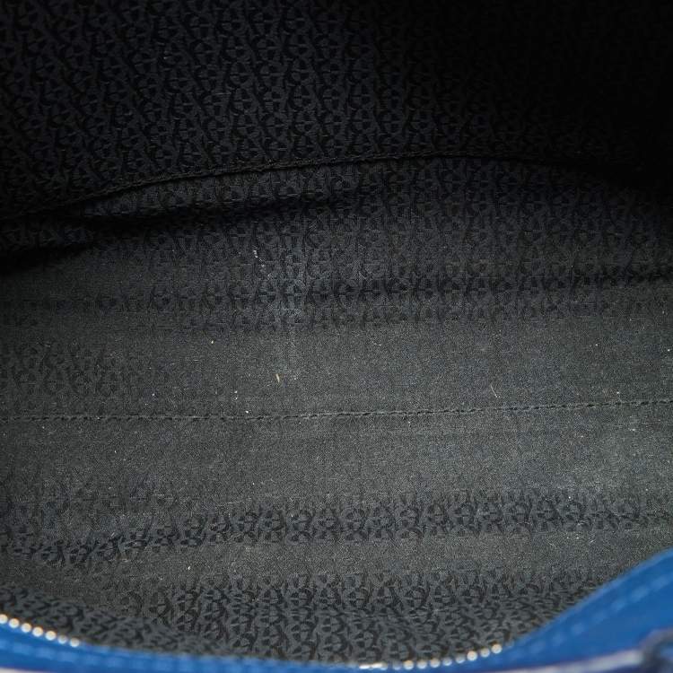 Pre Owned Aigner Blue Leather Cybill Tote