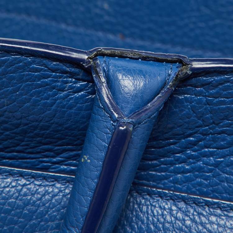 Pre Owned Aigner Blue Leather Cybill Tote