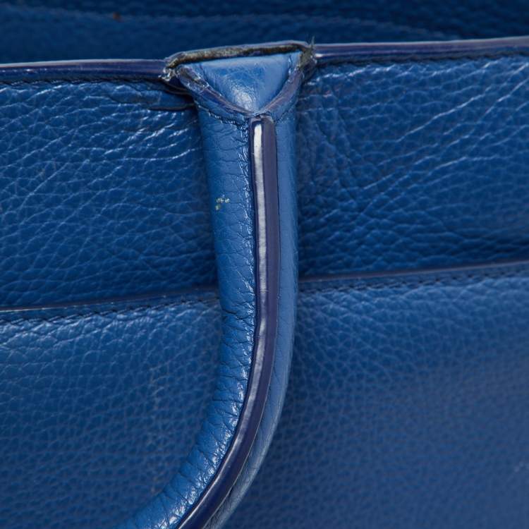 Pre Owned Aigner Blue Leather Cybill Tote