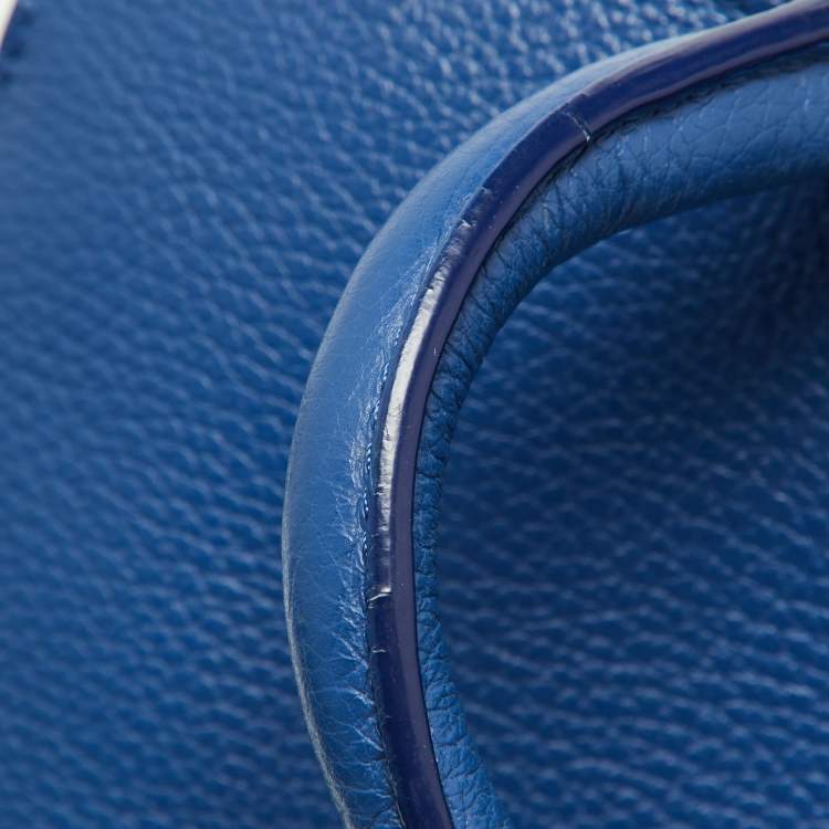 Pre Owned Aigner Blue Leather Cybill Tote