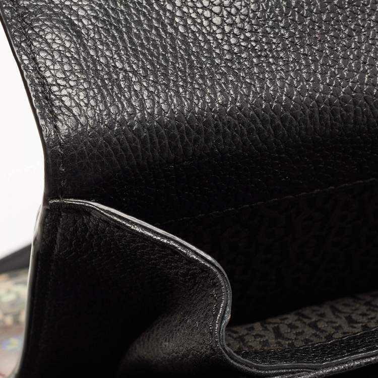 Pre Owned Aigner Multicolor Signature Coated Canvas And Leather Genoveva Top Handle Bag