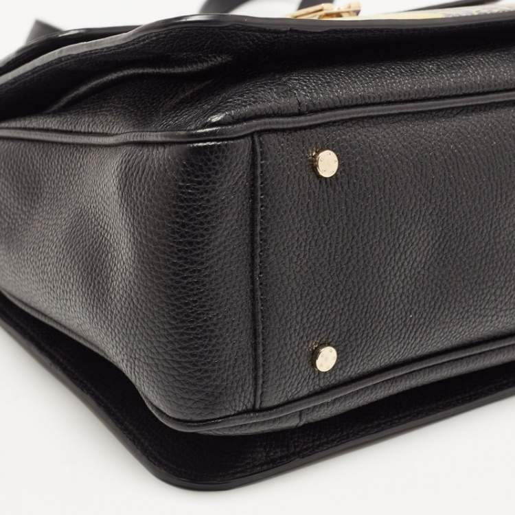Pre Owned Aigner Multicolor Signature Coated Canvas And Leather Genoveva Top Handle Bag