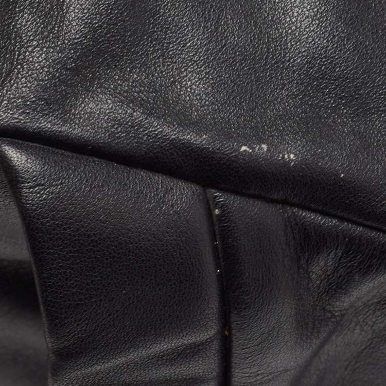 Pre Owned Aigner Black Leather Hobo