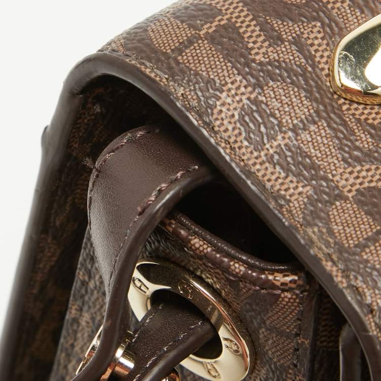 Pre Owned Aigner Brown Signature Coated Canvas Genoveva Top Handle Bag
