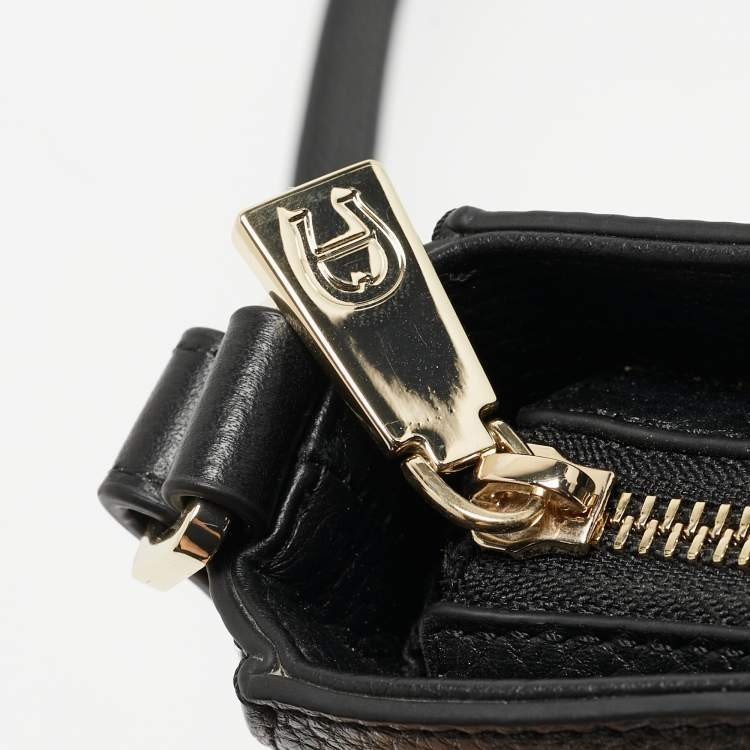 Pre Owned Aigner Black Leather Milano S Shoulder Bag