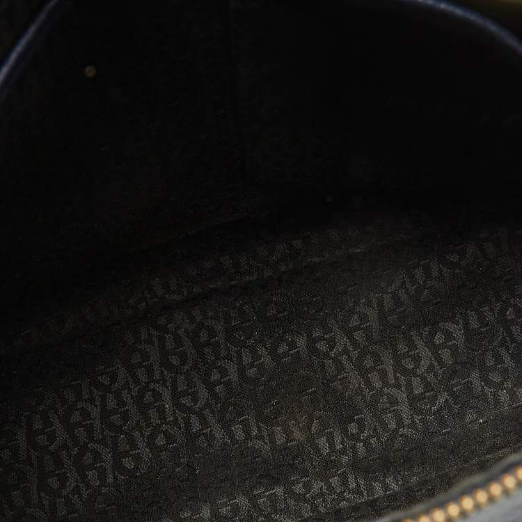 Pre Owned Aigner Blue Leather Crossbody Bag