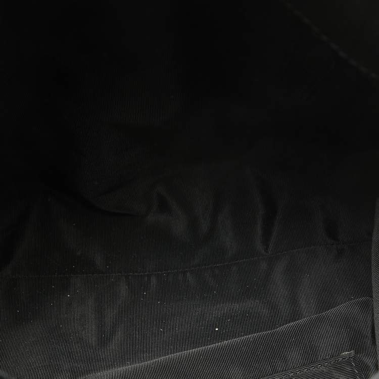 Pre Owned Aigner Black Monogram Canvas and Leather Tote