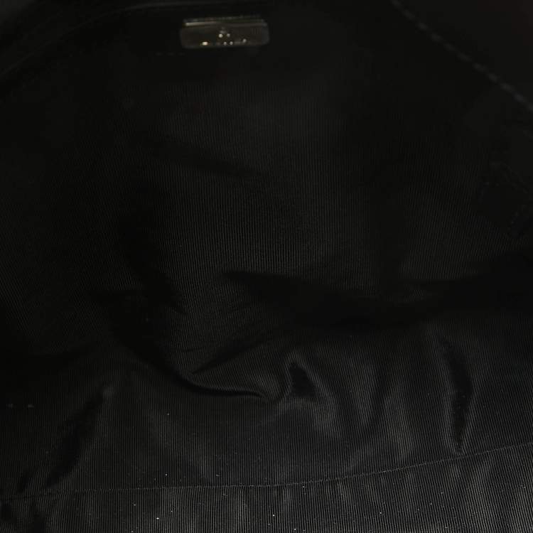 Pre Owned Aigner Black Monogram Canvas and Leather Tote
