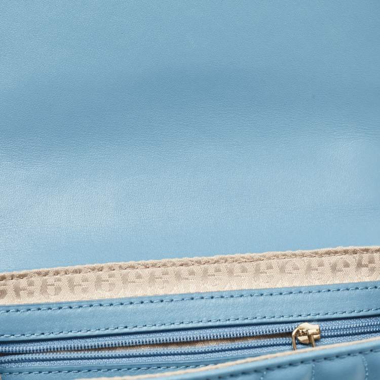 Pre Owned Aigner Blue Quilted Leather Diadora Shoulder Bag