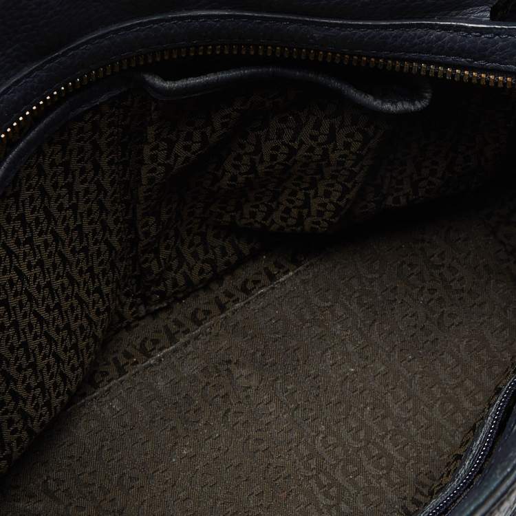 Pre Owned Aigner Blue Grained Leather Cybill Tote