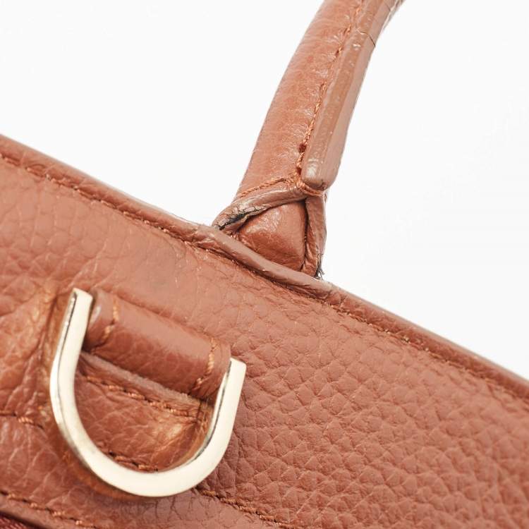 Pre Owned Aigner Brown Leather Cybill Fringe Tote