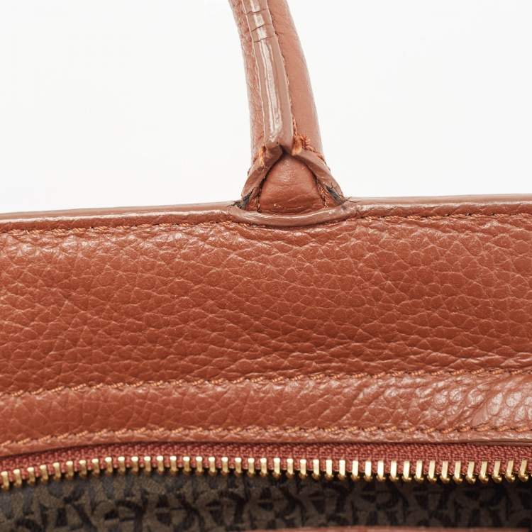 Pre Owned Aigner Brown Leather Cybill Fringe Tote
