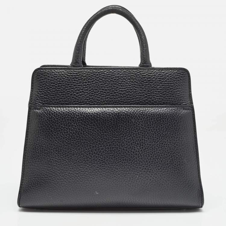 Pre Owned Aigner Black Leather Small Cybill Tote