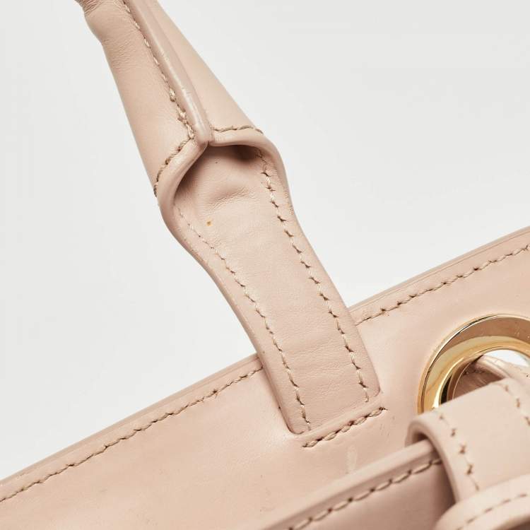 Pre Owned Aigner Two Tone Pink Croc Embossed Leather Cavallina Tote