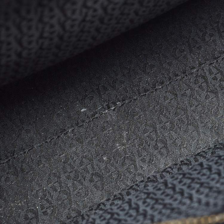 Pre Owned Aigner Black/Dark Grey Signature Coated Canvas Cybill Tote