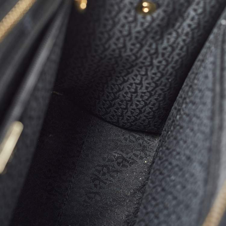 Pre Owned Aigner Black/Dark Grey Signature Coated Canvas Cybill Tote