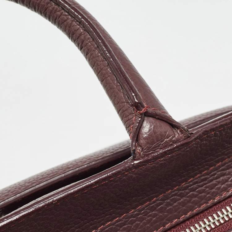 Pre Owned Aigner Burgundy Leather Cybill Tote