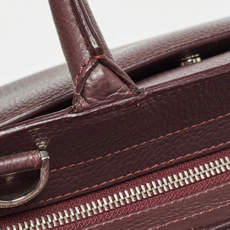 Pre Owned Aigner Burgundy Leather Cybill Tote