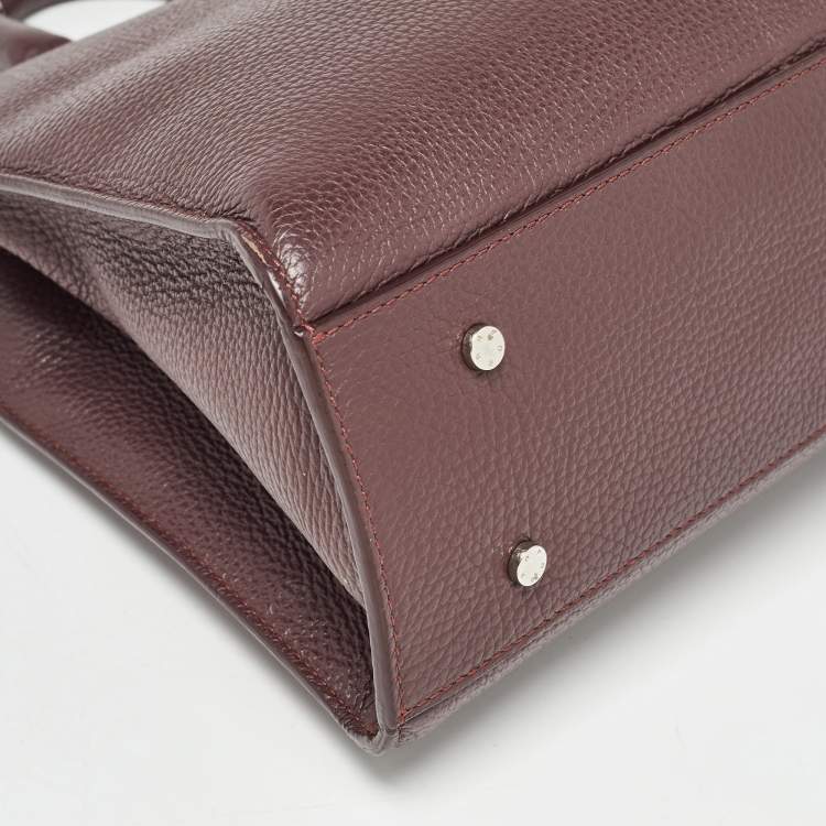 Pre Owned Aigner Burgundy Leather Cybill Tote