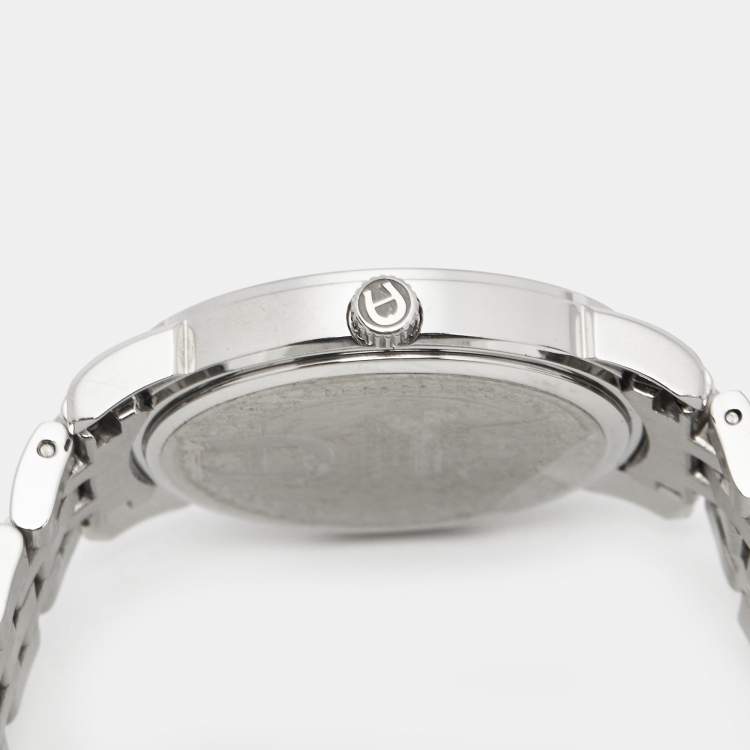 Pre Owned Aigner Mother of Pearl Stainless Steel Cortina A26300 Women's Wristwatch 36 mm