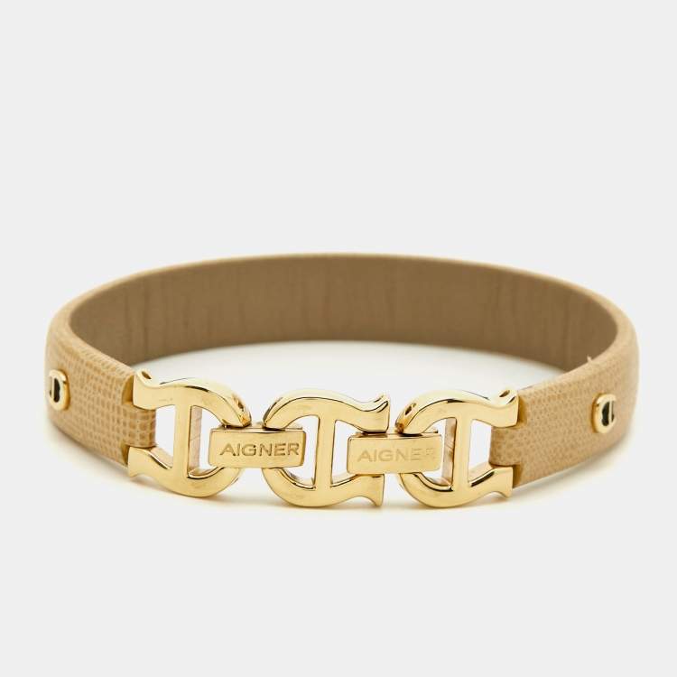 مملوكة مسبقًا Aigner Cesena A53200  Mother of Pearl Gold Plated Stainless Steel Leather Women's Wristwatch 20 mm