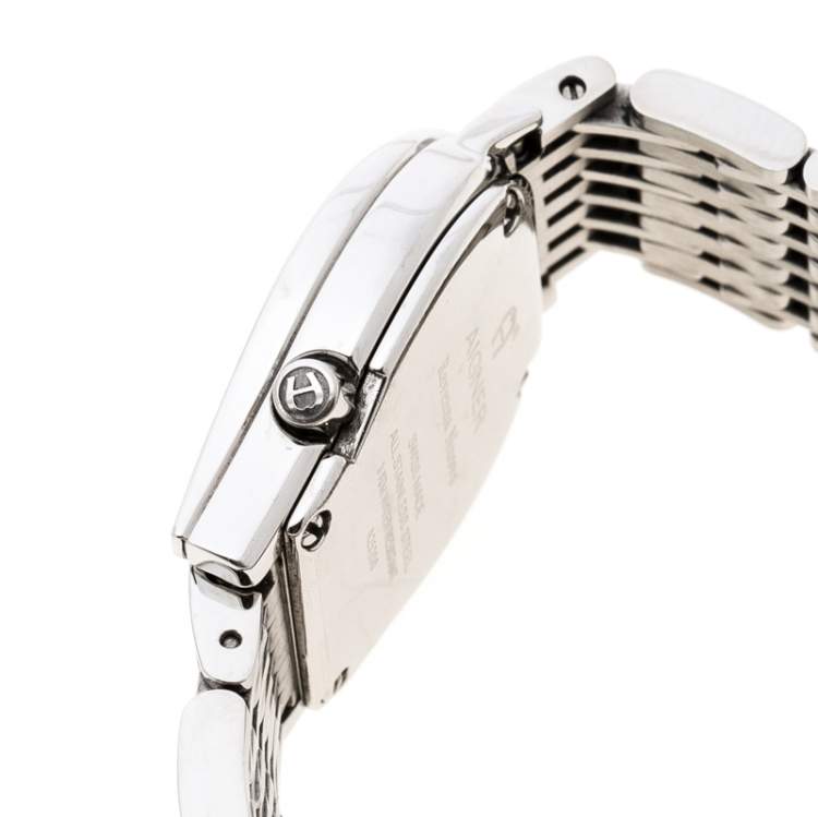 Pre Owned Aigner Silver Stainless Steel Ravenna Nuovo A25200 Women's Wristwatch 24 mm