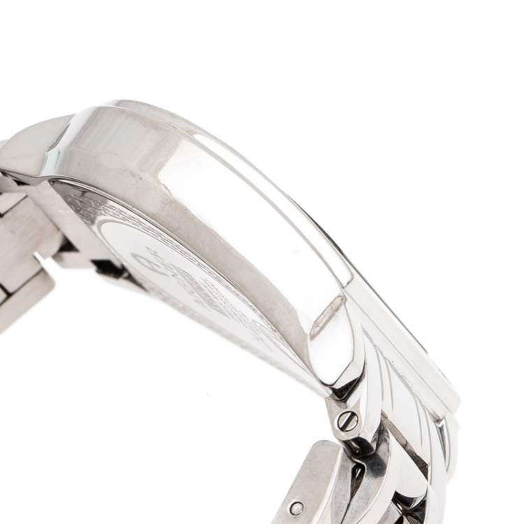 Pre Owned Aigner Silver Stainless Steel Verona A48100 Women's Wristwatch 33 mm