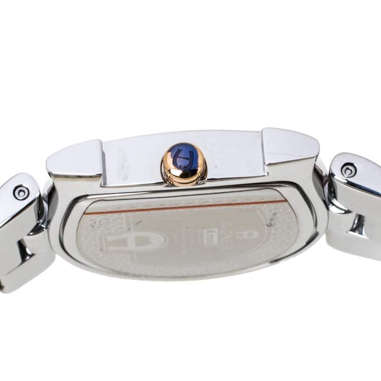 Pre Owned Aigner Red Two-Tone Stainless Steel Arco A34323 Women's Wristwatch 32 mm