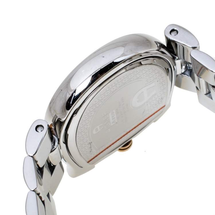 Pre Owned Aigner Red Two-Tone Stainless Steel Arco A34323 Women's Wristwatch 32 mm