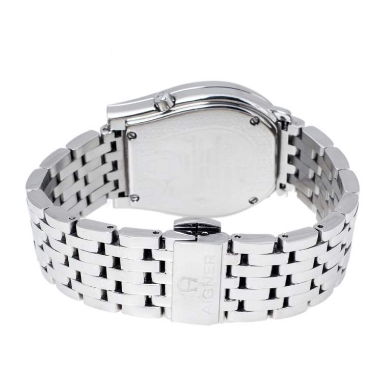 Pre Owned Aigner Silver Stainless Steel Ravenna Nuovo A25100 Women's Wristwatch 32 mm