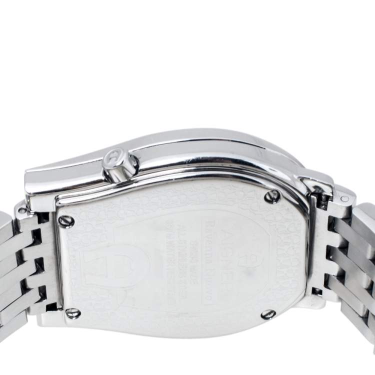 Pre Owned Aigner Silver Stainless Steel Ravenna Nuovo A25100 Women's Wristwatch 32 mm