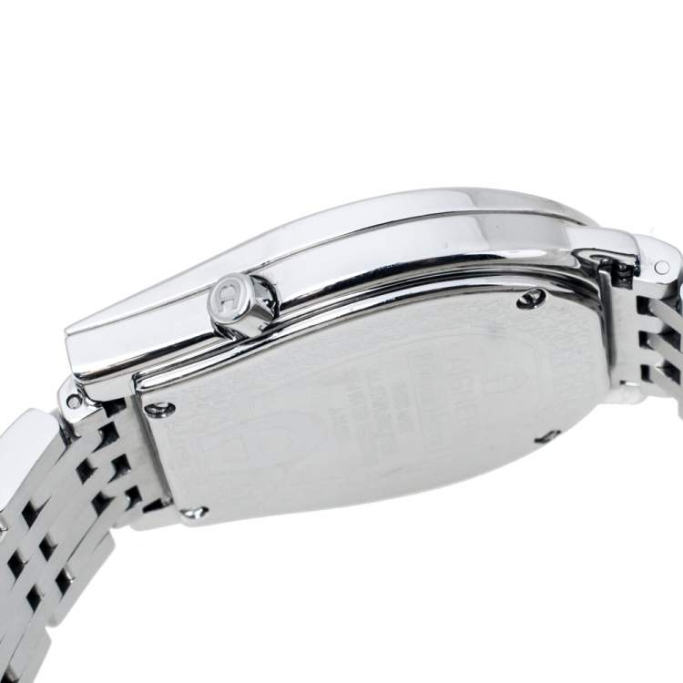 Pre Owned Aigner Silver Stainless Steel Ravenna Nuovo A25100 Women's Wristwatch 32 mm
