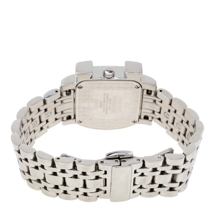 Pre Owned Aigner Silver Stainless Steel Genua Due A31600 Women's Wristwatch 31 mm