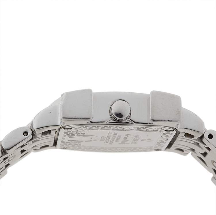 Pre Owned Aigner Silver Stainless Steel Genua Due A31600 Women's Wristwatch 31 mm