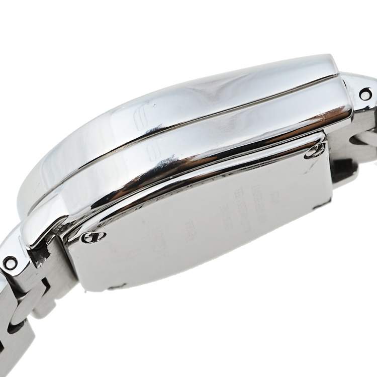 Pre Owned Aigner Black Stainless Steel Diamonds Verona A01200 Women's Wristwatch 24 mm