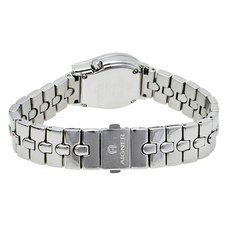Pre Owned Aigner Silver Stainless Steel Ravenna A01200 Women's Wristwatch 24 mm