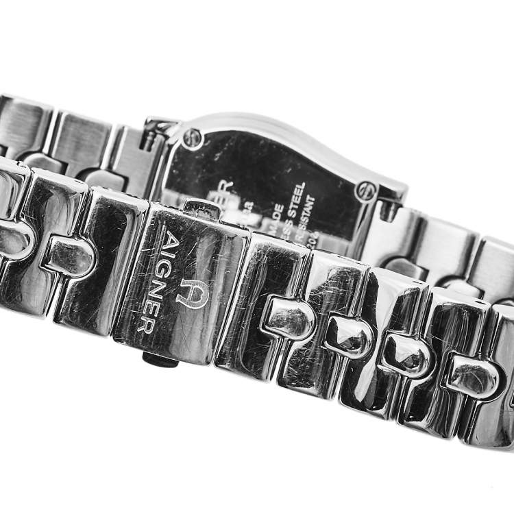 Pre Owned Aigner Silver Stainless Steel Ravenna A01200 Women's Wristwatch 24 mm