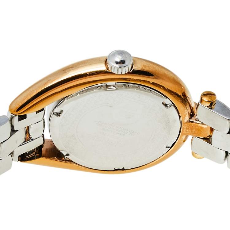 Pre Owned Aigner Mother Of Pearl Two-Tone Stainless Steel Imperia A49300 Women's Wristwatch 35 mm