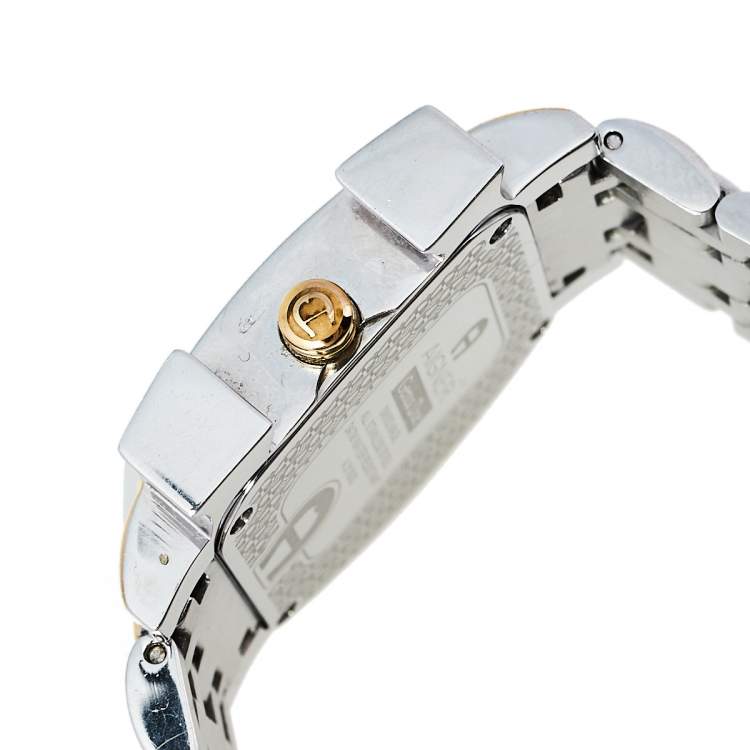 Pre Owned Aigner Mother of Pearl Two-Tone Stainless Steel Genua Due A31600 Women's Wristwatch 34 mm