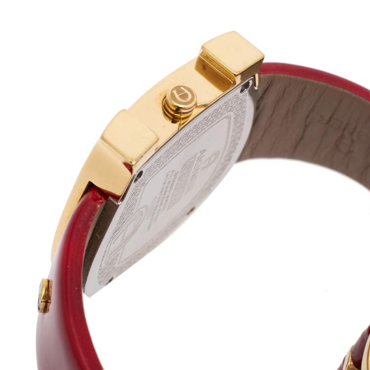 Pre Owned Aigner White Gold Plated Stainless Steel Genua A31000 Women's Wristwatch 39 mm